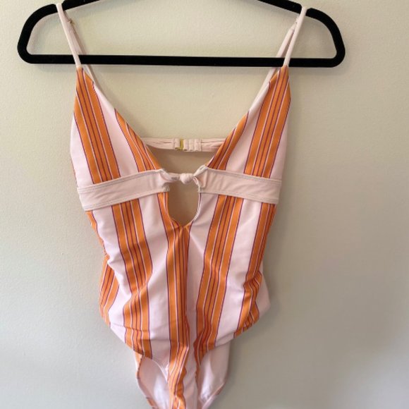 Striped One Piece Swimsuit - Picture 4 of 5